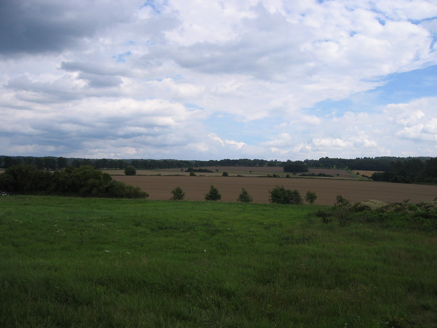 Blick über die Felder in die Ferne