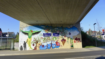 Vorschaubild Graffito Jungfernkopf Bahnunterführung
